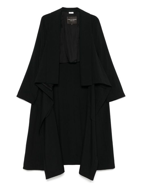 Draped coat - Black
