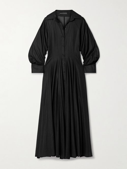white christmas dresses Paperbag Tunic in Black Cotton Voile (Made-to-Order)