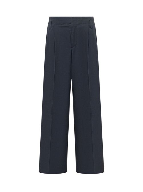 Wide Leg Trousers with Front Pleat