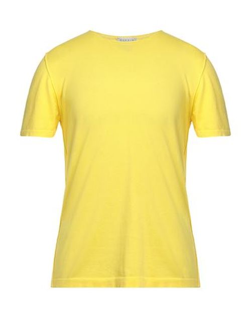 Man Sweater Yellow Size 38 Cotton