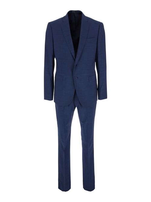 Two-Button Tailored Suit — Navy