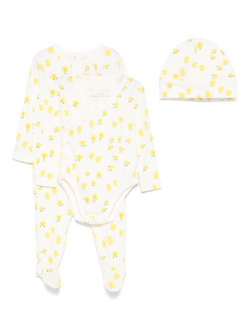 Illustration-print pajamas set - White