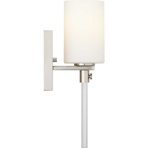 Polished Nickel One Light Bath from the Lisbon Collection