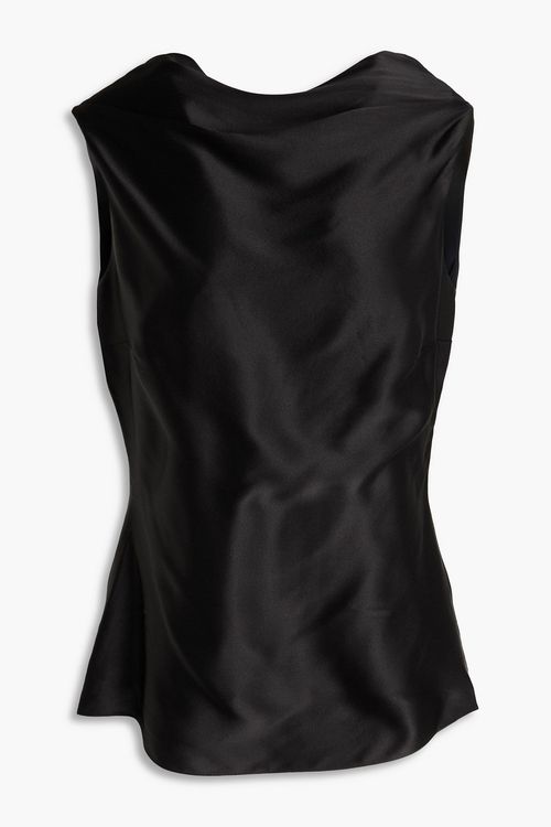 Maris silk-satin top - Black - UK 6
