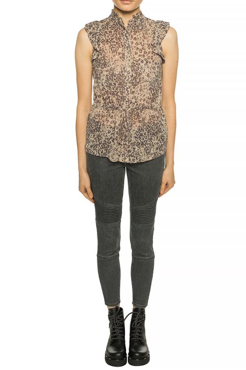 ‘Laney’ Patterned Shirt, Women's, Beige