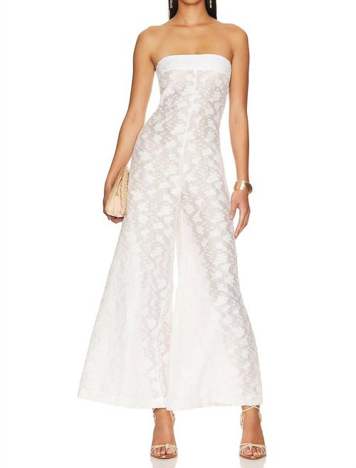 Strapless Billie Jumpsuit With Lining In White