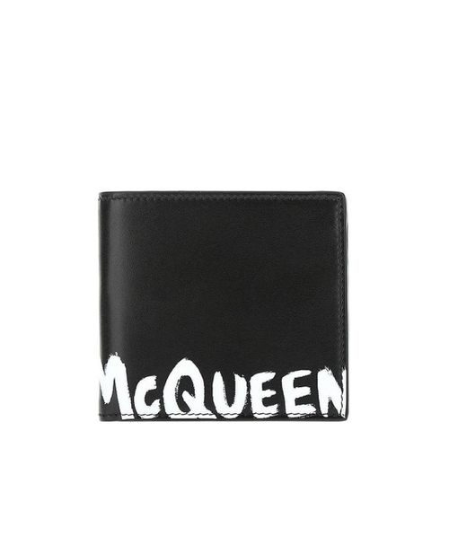 Logo print bi-fold wallet