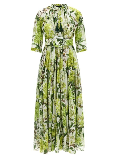 Eden Long Dress In Cotton Muslin With All Print