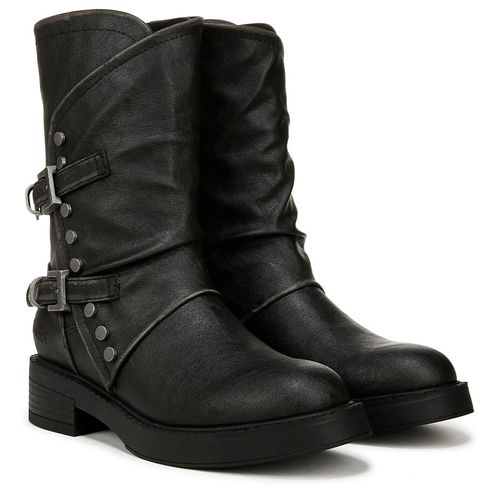 Women's Venice Moto Boots (Black Distressed)
