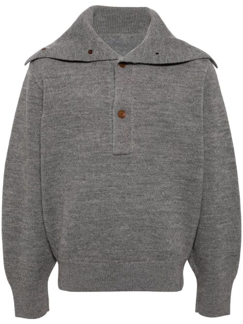 Retro college style jumper - Grey