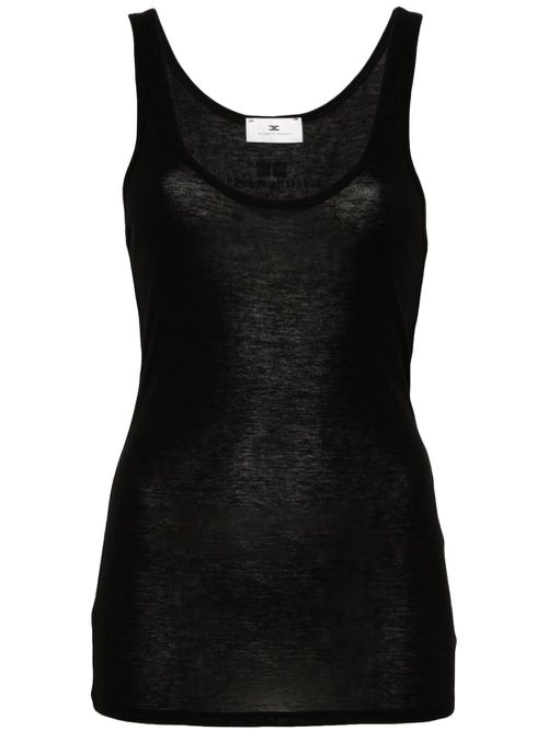 Logo-print top - Black