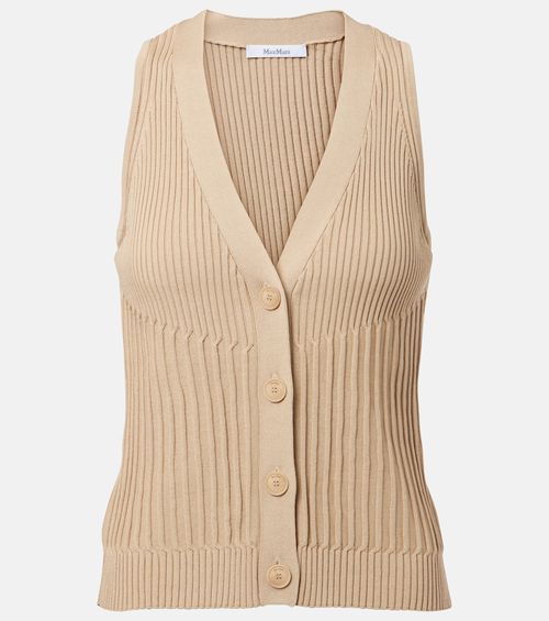 Bimba cotton-blend crêpe vest