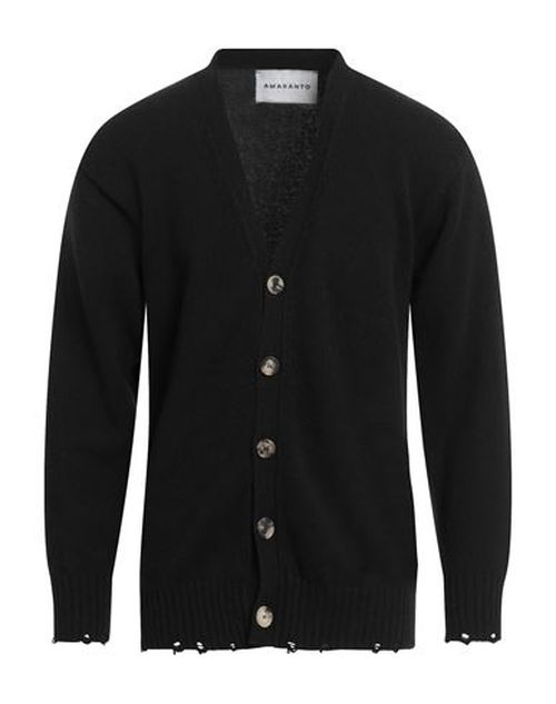 Amaranto Man Cardigan Black Size M Wool, Cashmere