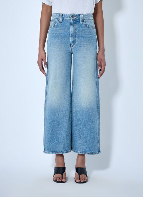 Wide-leg Denim Culottes