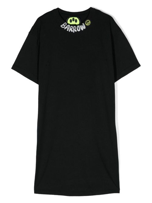 Logo-print T-shirt dress - Black