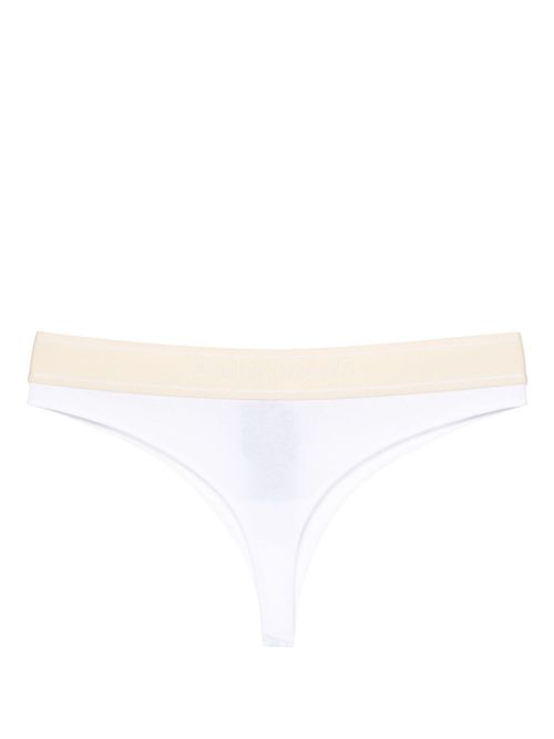 Logo-waist thong - White