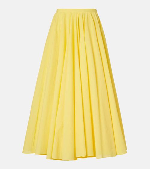 Paysan asymmetric cotton-blend midi skirt