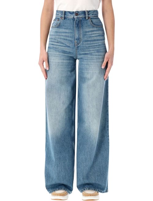 Chloé High-Rise Wide-Leg Organic Cotton Jeans - Size 26