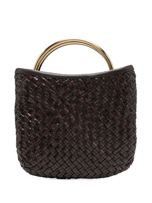 Braided tote bag - Brown