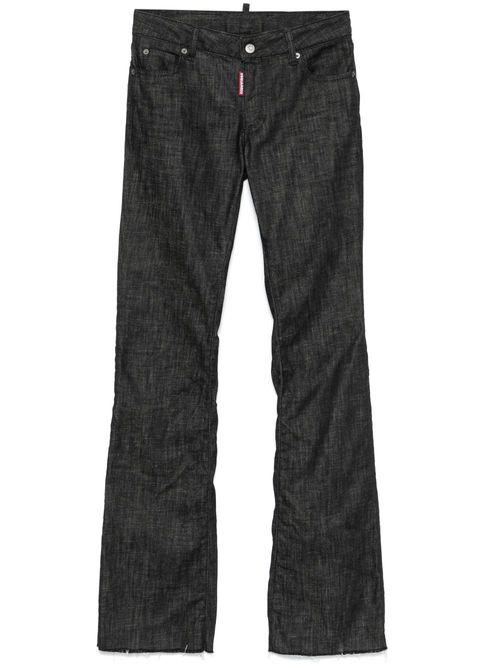 Medium-rise flared jeans - Black
