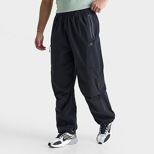 Men's Tech Woven Oversized Pants in Black/Black