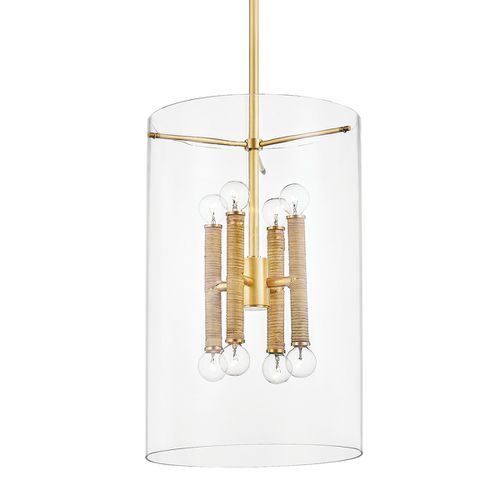 Aged Brass Eight Light Lantern from the Barlow Collection