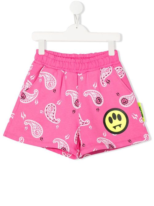 Paisley logo-print track shorts - Pink
