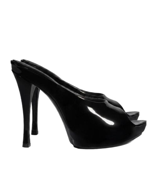 Women's stiletto platform slide