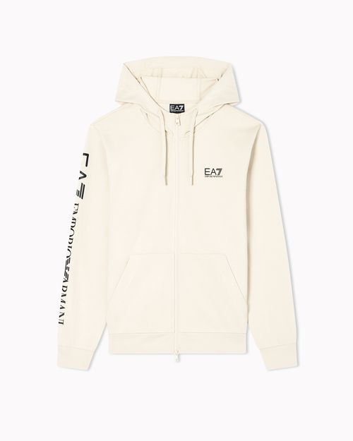 Logo zip up sweatshirt in cotton with a hood Logo Series