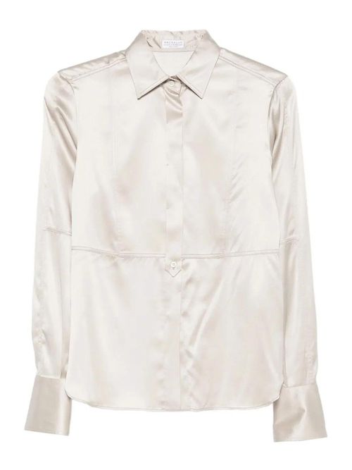 Satin Shirt With Monili