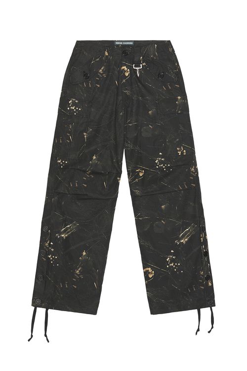 Reese Cooper Cotton Ripstop Wide Leg Cargo Pant in Navy