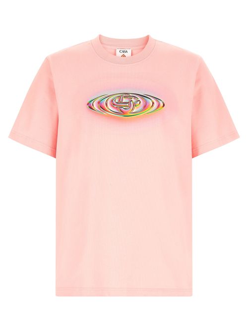 Glass Logo Print T-shirt — Pink