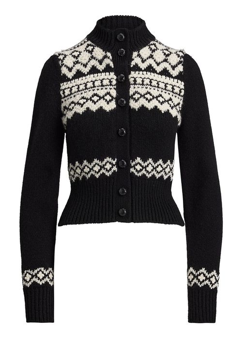 Ralph Lauren Collection STRICK in Schwarz & Cremefarben - Black. XS also in
