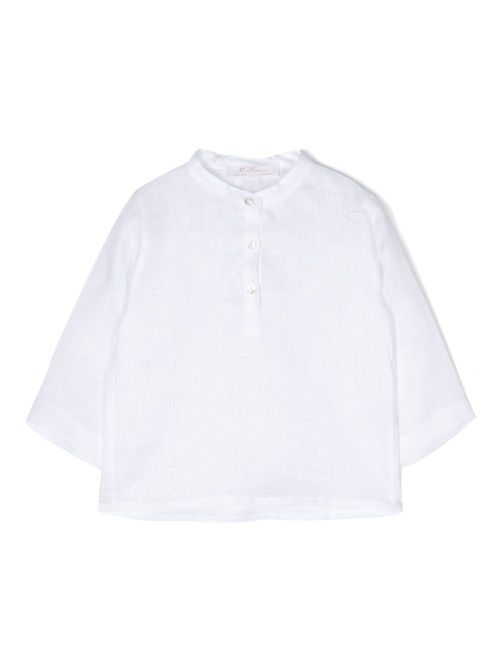 Linen polo shirt - White