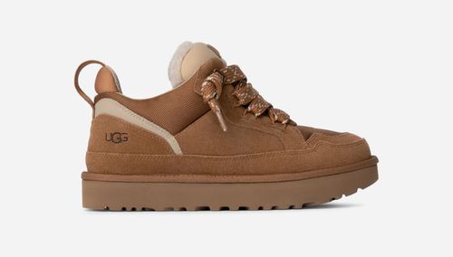 ® Men's Lowmel Suede/Textile/Recycled Materials Sneakers in Chestnut
