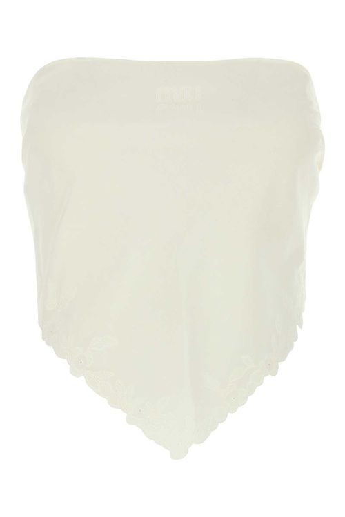 White Linen Blend Top