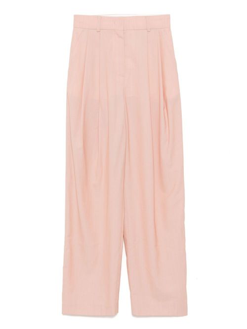 Recto double pleated wide pants - Pink