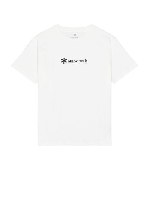 Snow Peak Soft Cotton Logo Short Sleeve T-Shirt in White - White.  S also in