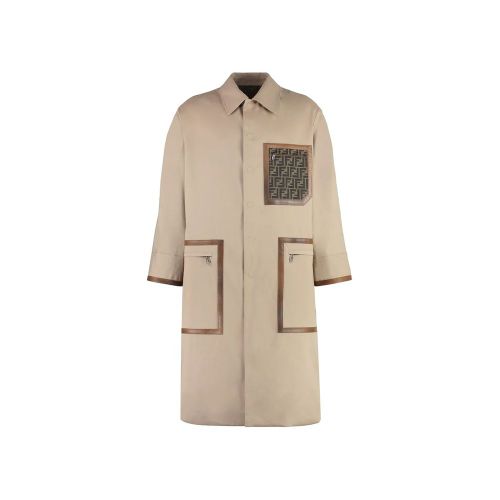 FF Logo Pocket Detail Coat — Beige