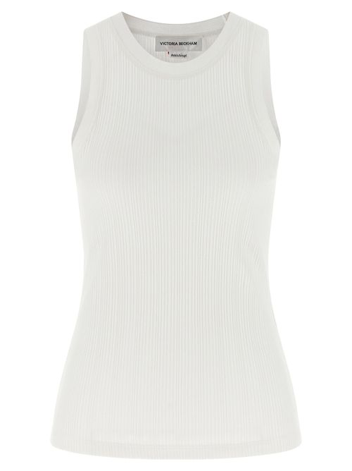 Ribbed Cotton Tank Top — White
