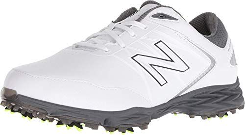 New Balance mens Striker Waterproof Spiked Comfort Golf Shoe, Black/Red,