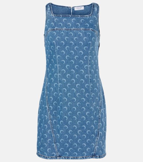 All Over Moon denim minidress