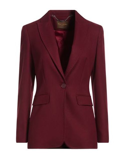 Woman Blazer Burgundy Size 2 Polyester, Viscose, Elastane