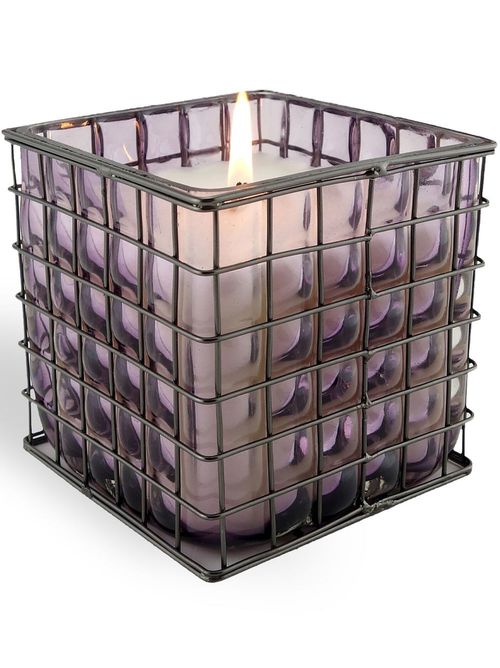 Grid scented candle - Purple