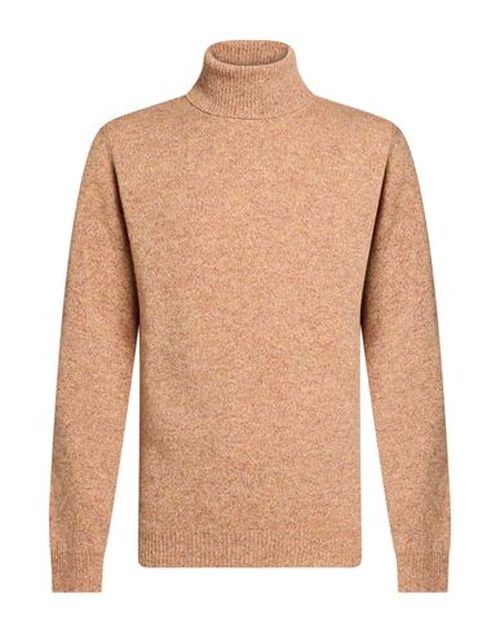 Man Turtleneck Apricot Size L Virgin Wool