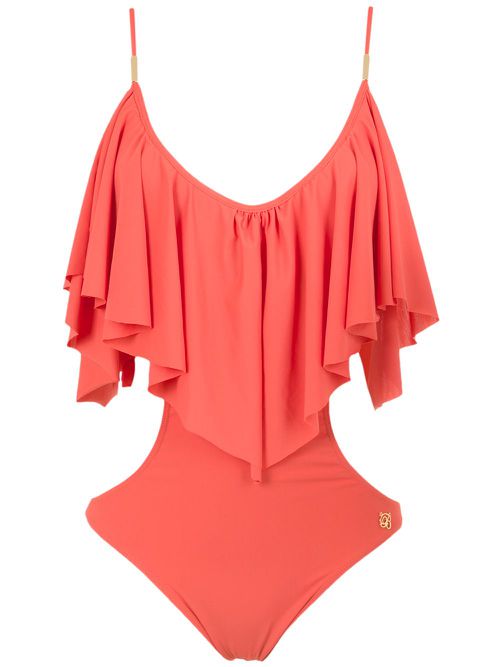 Frill swimsuit - Yellow