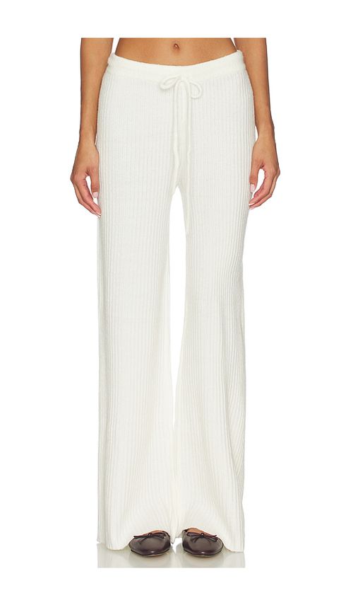 Bobi Wide Leg Pant in Soft White. XL also in L, M