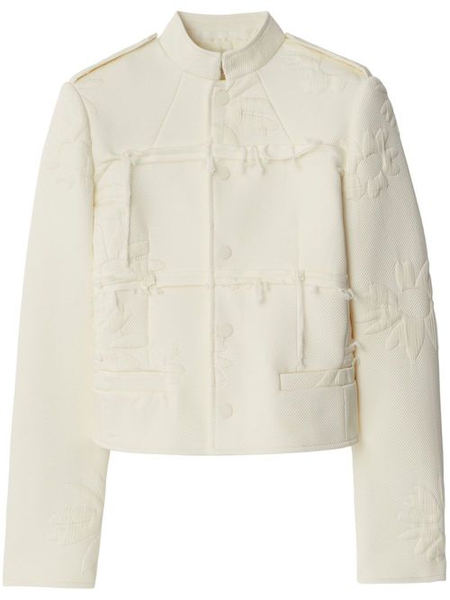 Daisy silk blend tailored jacket - Neutrals