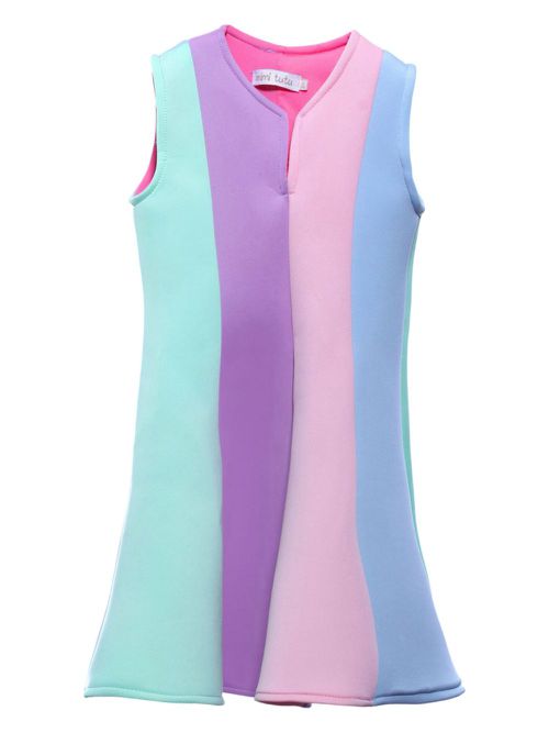 Sophie colour-block sleeveless dress - Pink