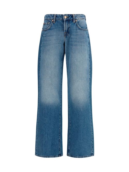 Straight-Leg Cotton Jeans — Blue